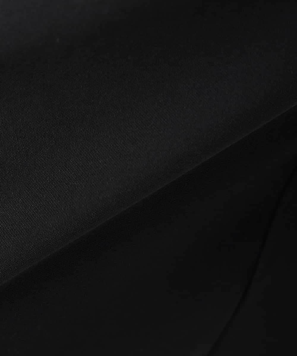 KALCD05069 a.v.v Elmi(アー・ヴェ・ヴェ) 【低身長サイズ】サテンワイドクロップドパンツ【洗える/速乾/毛玉になりにくい/イージーケア】 ネイビー