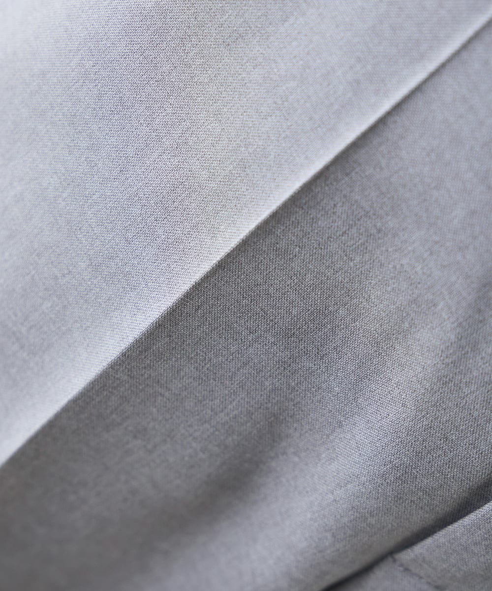 KALFE20079 a.v.v Elmi(アー・ヴェ・ヴェ) 【低身長サイズ】【洗える/UVカット】リネンライクストレッチテーパードパンツ ネイビー