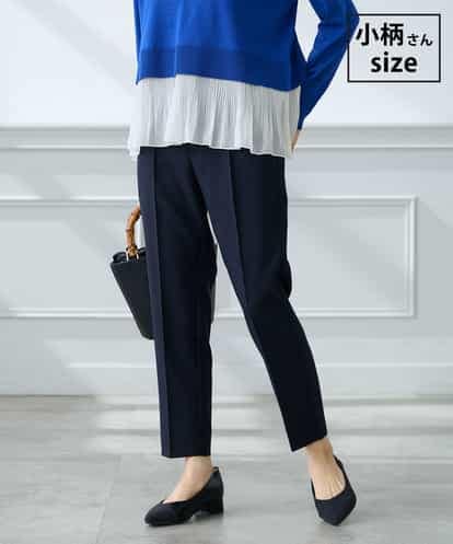 KALFE20079 a.v.v Elmi 【低身長サイズ】【洗える/UVカット】リネンライクストレッチテーパードパンツ