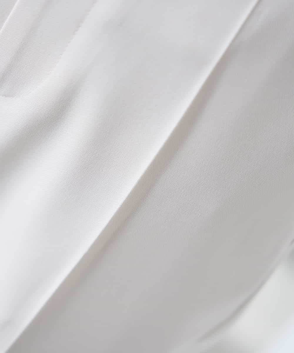 KALFE20079 a.v.v Elmi(アー・ヴェ・ヴェ) 【低身長サイズ】【洗える/UVカット】リネンライクストレッチテーパードパンツ ネイビー