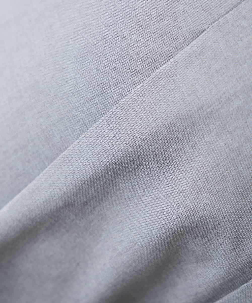 KALFE22079 a.v.v Elmi(アー・ヴェ・ヴェ) 【低身長サイズ】【洗える/UVカット】リネンライクストレッチワイドパンツ ネイビー