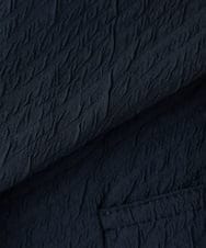 KAUCD02129 a.v.v Elmi(アー・ヴェ・ヴェ) 【低身長サイズ】ジャガードノーカラーコート ネイビー