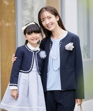 KBBCD01059 a.v.v(アー・ヴェ・ヴェ) 【洗える/ストレッチ】ボウタイメタルチャームブラウス ライトブルー