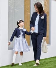 KBBCD01059 a.v.v(アー・ヴェ・ヴェ) 【洗える/ストレッチ】ボウタイメタルチャームブラウス ライトブルー