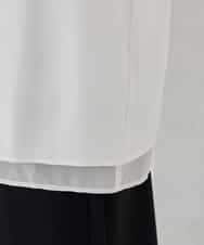 KBBCD01059 a.v.v(アー・ヴェ・ヴェ) 【洗える/ストレッチ】ボウタイメタルチャームブラウス ライトブルー