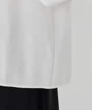 KBBCD01059 a.v.v(アー・ヴェ・ヴェ) 【洗える/ストレッチ】ボウタイメタルチャームブラウス ライトブルー