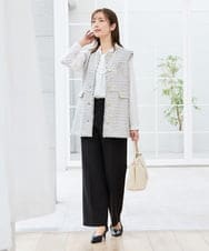 KBBCD02059 a.v.v(アー・ヴェ・ヴェ) 【洗える】ボウタイ風ブラウス ピンク