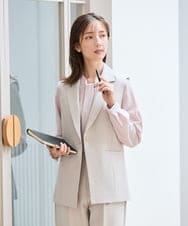 KBBCD02059 a.v.v(アー・ヴェ・ヴェ) 【洗える】ボウタイ風ブラウス ピンク