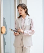 KBBCD02059 a.v.v(アー・ヴェ・ヴェ) 【洗える】ボウタイ風ブラウス ピンク