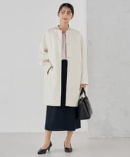 KBBCD02059 a.v.v(アー・ヴェ・ヴェ) 【洗える】ボウタイ風ブラウス ピンク