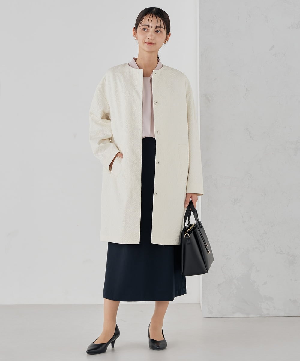 KBBCD02059 a.v.v(アー・ヴェ・ヴェ) 【洗える】ボウタイ風ブラウス ピンク