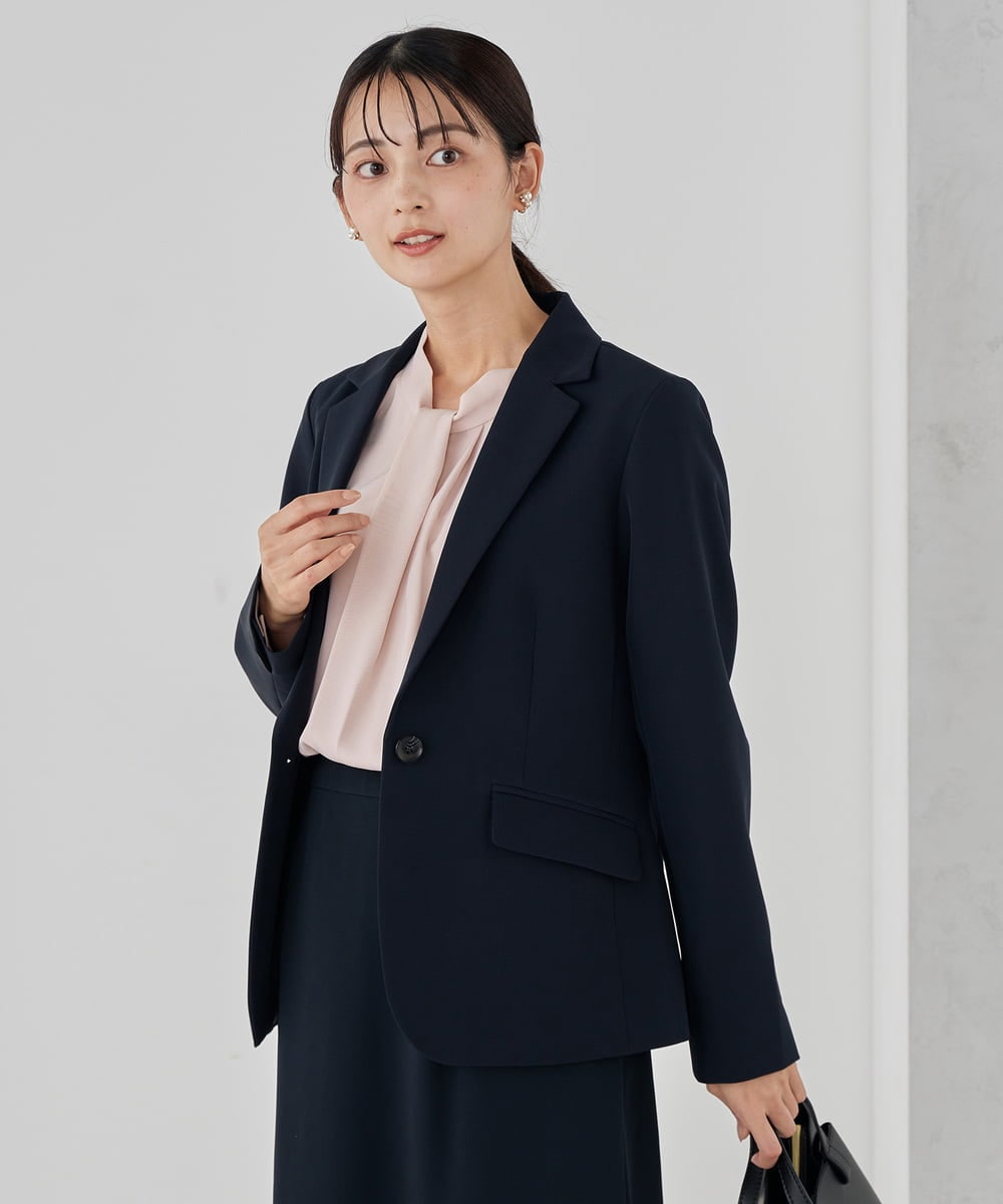 KBBCD02059 a.v.v(アー・ヴェ・ヴェ) 【洗える】ボウタイ風ブラウス ピンク