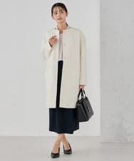 KBBCD02059 a.v.v(アー・ヴェ・ヴェ) 【洗える】ボウタイ風ブラウス ピンク