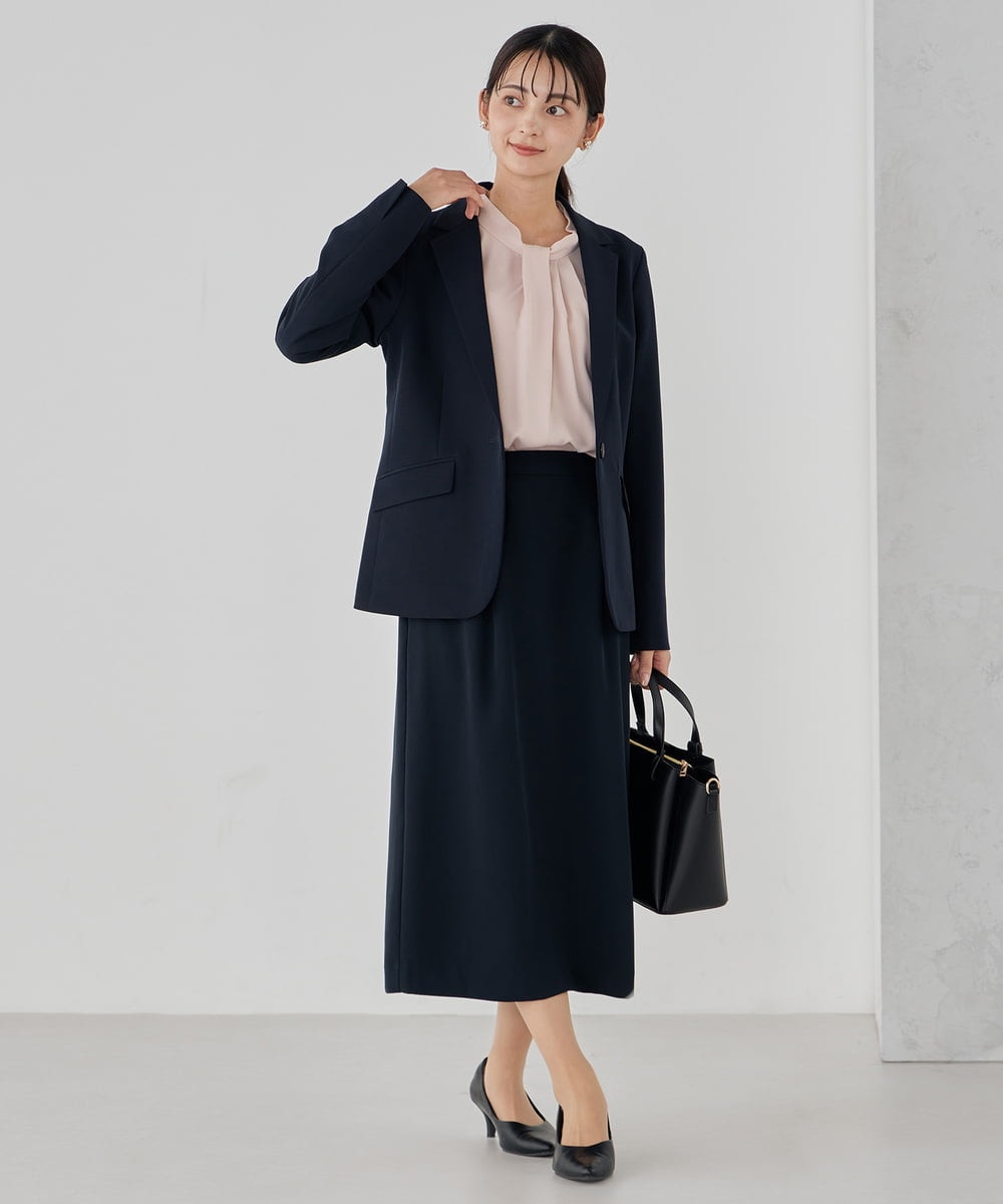 KBBCD02059 a.v.v(アー・ヴェ・ヴェ) 【洗える】ボウタイ風ブラウス ピンク