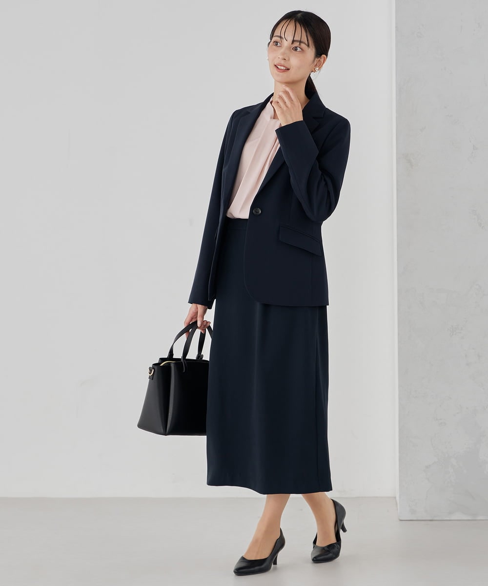 KBBCD02059 a.v.v(アー・ヴェ・ヴェ) 【洗える】ボウタイ風ブラウス ピンク