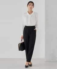 KBBCD02059 a.v.v(アー・ヴェ・ヴェ) 【洗える】ボウタイ風ブラウス ピンク