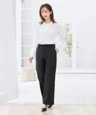 KBBCD02059 a.v.v(アー・ヴェ・ヴェ) 【洗える】ボウタイ風ブラウス ピンク