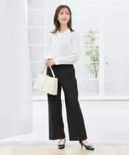 KBBCD02059 a.v.v(アー・ヴェ・ヴェ) 【洗える】ボウタイ風ブラウス ピンク