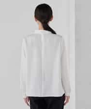 KBBCD02059 a.v.v(アー・ヴェ・ヴェ) 【洗える】ボウタイ風ブラウス ピンク