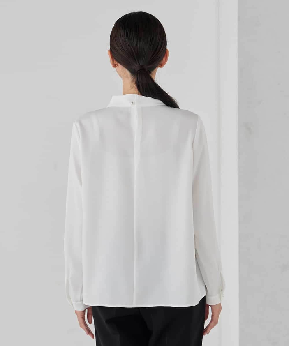 KBBCD02059 a.v.v(アー・ヴェ・ヴェ) 【洗える】ボウタイ風ブラウス ピンク