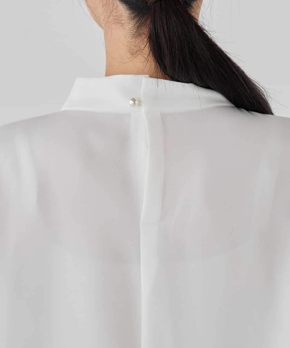 KBBCD02059 a.v.v(アー・ヴェ・ヴェ) 【洗える】ボウタイ風ブラウス ピンク