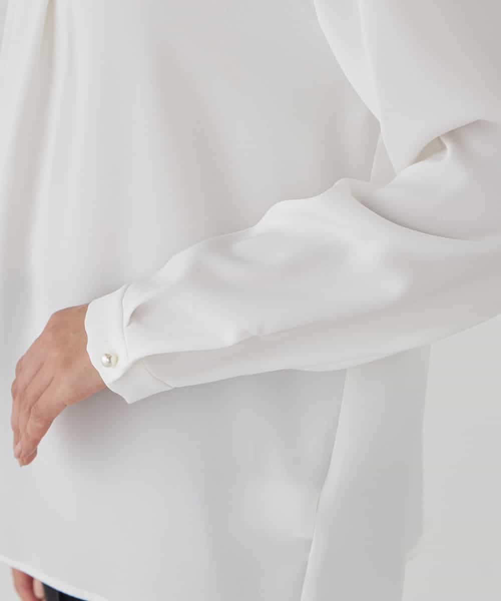 KBBCD02059 a.v.v(アー・ヴェ・ヴェ) 【洗える】ボウタイ風ブラウス ピンク