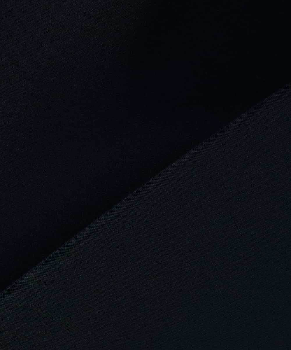 KBBCD05059 a.v.v(アー・ヴェ・ヴェ) サテンバックフレアブラウス【洗える/速乾/毛玉になりにくい/イージーケア】 ブラック