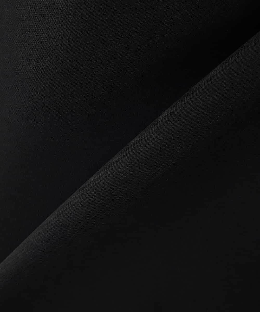 KBBCD05059 a.v.v(アー・ヴェ・ヴェ) サテンバックフレアブラウス【洗える/速乾/毛玉になりにくい/イージーケア】 ブラック