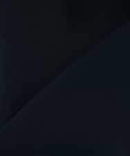 KBBCD06059 a.v.v(アー・ヴェ・ヴェ) 2WAYサテン襟付きペプラムブラウス【洗える/速乾/毛玉になりにくい/イージーケア】 ネイビー