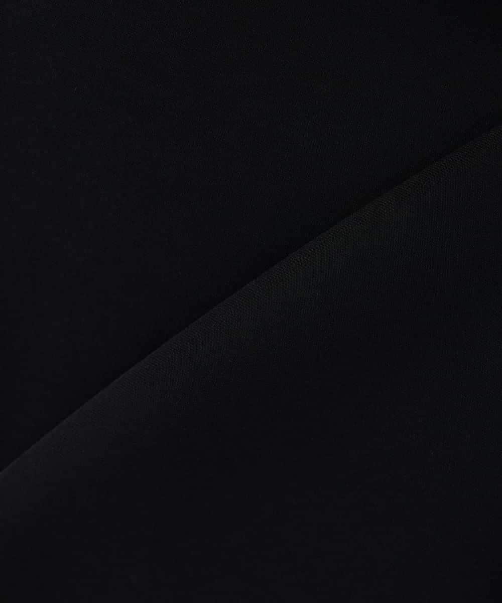 KBBCD06059 a.v.v(アー・ヴェ・ヴェ) 2WAYサテン襟付きペプラムブラウス【洗える/速乾/毛玉になりにくい/イージーケア】 ネイビー