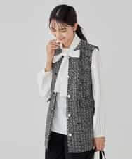 KBBCD07059 a.v.v(アー・ヴェ・ヴェ) 【洗える】2WAY袖プリーツボウタイブラウス ライトブルー