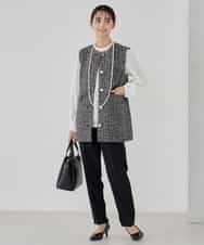 KBBCD07059 a.v.v(アー・ヴェ・ヴェ) 【洗える】2WAY袖プリーツボウタイブラウス ライトブルー