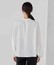 KBBCD07059 a.v.v(アー・ヴェ・ヴェ) 【洗える】2WAY袖プリーツボウタイブラウス ライトブルー