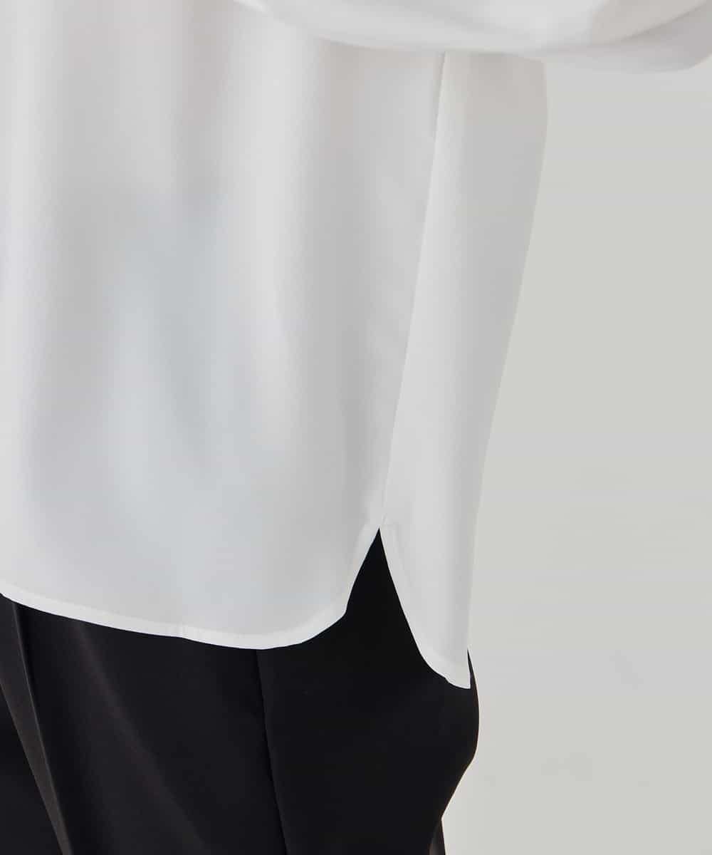 KBBCD07059 a.v.v(アー・ヴェ・ヴェ) 【洗える】2WAY袖プリーツボウタイブラウス ライトブルー