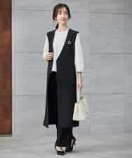 KBBCD08059 a.v.v(アー・ヴェ・ヴェ) ジャガードコクーンブラウス アイボリー