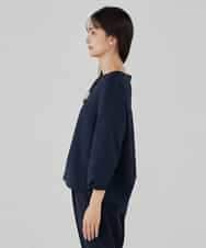 KBBCD08059 a.v.v(アー・ヴェ・ヴェ) ジャガードコクーンブラウス アイボリー