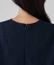 KBBCD08059 a.v.v(アー・ヴェ・ヴェ) ジャガードコクーンブラウス アイボリー