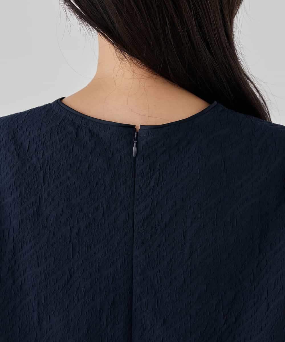 KBBCD08059 a.v.v(アー・ヴェ・ヴェ) ジャガードコクーンブラウス アイボリー