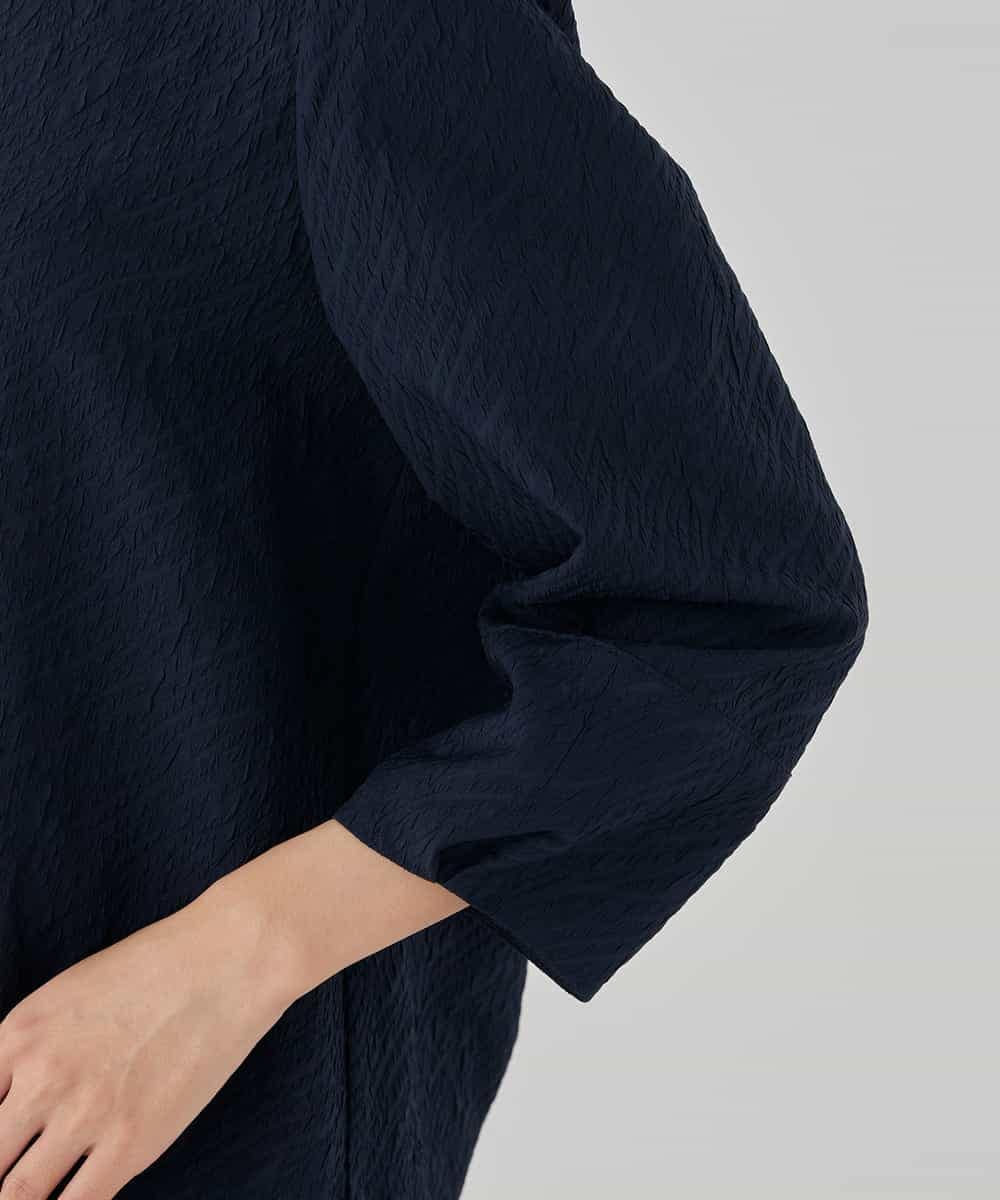 KBBCD08059 a.v.v(アー・ヴェ・ヴェ) ジャガードコクーンブラウス アイボリー