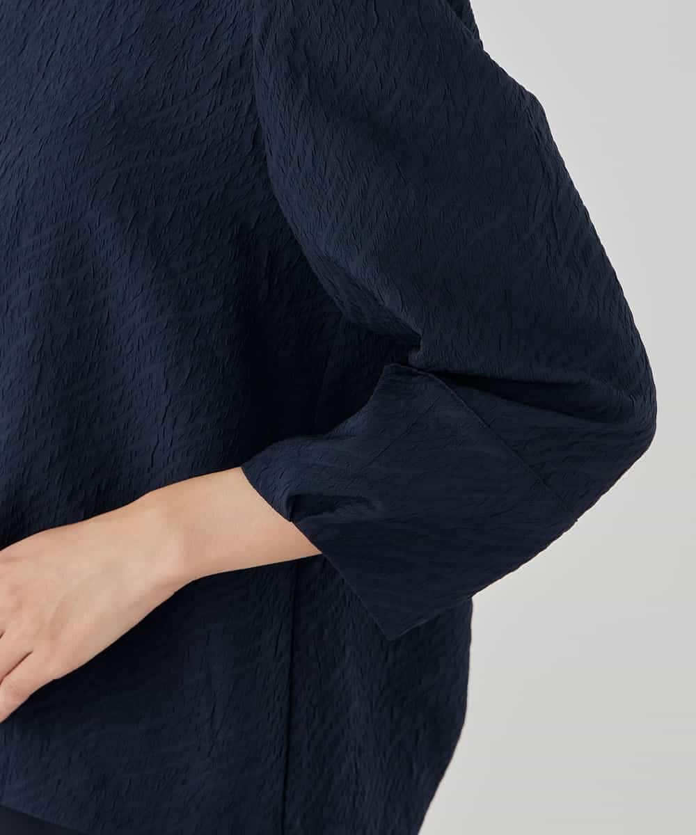 KBBCD08059 a.v.v(アー・ヴェ・ヴェ) ジャガードコクーンブラウス アイボリー