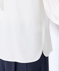 KBBCD14059 a.v.v(アー・ヴェ・ヴェ) 【洗える】2WAY袖プリーツボウタイブラウス ホワイト