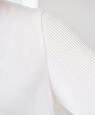 KBBCD14059 a.v.v(アー・ヴェ・ヴェ) 【洗える】2WAY袖プリーツボウタイブラウス ホワイト