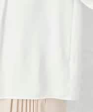 KBBFE09059 a.v.v(アー・ヴェ・ヴェ) 幾何柄ボウタイ風ブラウス ライトブルー