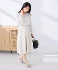 KBBFE10059 a.v.v(アー・ヴェ・ヴェ) 【洗える/ストレッチ】バーチャームボウタイブラウス ピンク