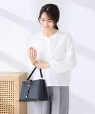 KBBFE10059 a.v.v(アー・ヴェ・ヴェ) 【洗える/ストレッチ】バーチャームボウタイブラウス ピンク