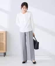 KBBFE10059 a.v.v(アー・ヴェ・ヴェ) 【洗える/ストレッチ】バーチャームボウタイブラウス ピンク