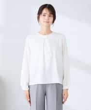 KBBFE10059 a.v.v(アー・ヴェ・ヴェ) 【洗える/ストレッチ】バーチャームボウタイブラウス ピンク