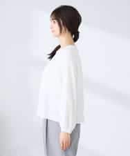 KBBFE10059 a.v.v(アー・ヴェ・ヴェ) 【洗える/ストレッチ】バーチャームボウタイブラウス ピンク