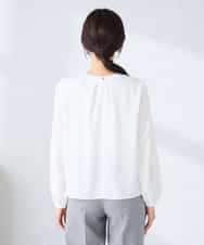 KBBFE10059 a.v.v(アー・ヴェ・ヴェ) 【洗える/ストレッチ】バーチャームボウタイブラウス ピンク