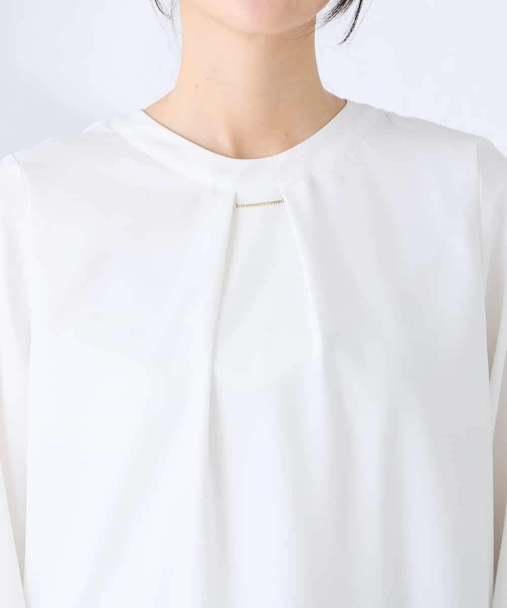 KBBFE10059 a.v.v(アー・ヴェ・ヴェ) 【洗える/ストレッチ】バーチャームボウタイブラウス ピンク